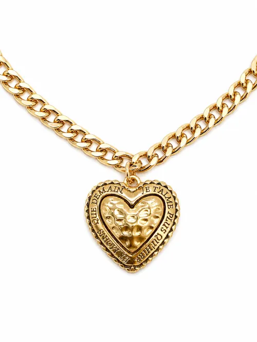 Imagem de Colar Coração preto e Dourado